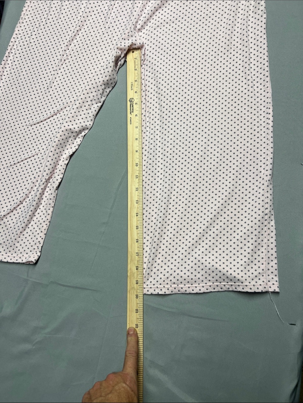 Womens Pink Polka Dot Pajama Set - Short Sleeve Top & Pants - Picture 5 of 6